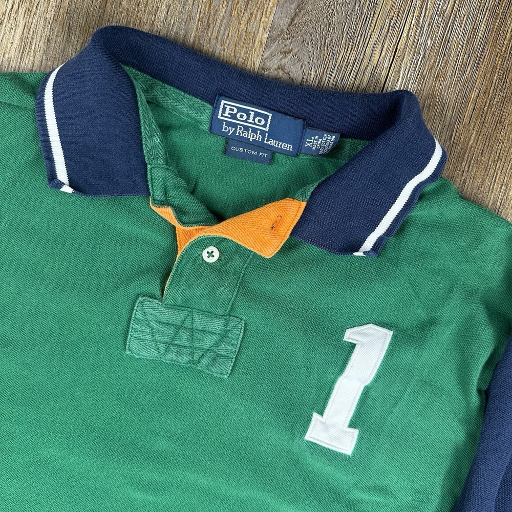Polo Ralph Lauren Vintage Men's Size XL MCM LXVII Green #1 Polo Jersey